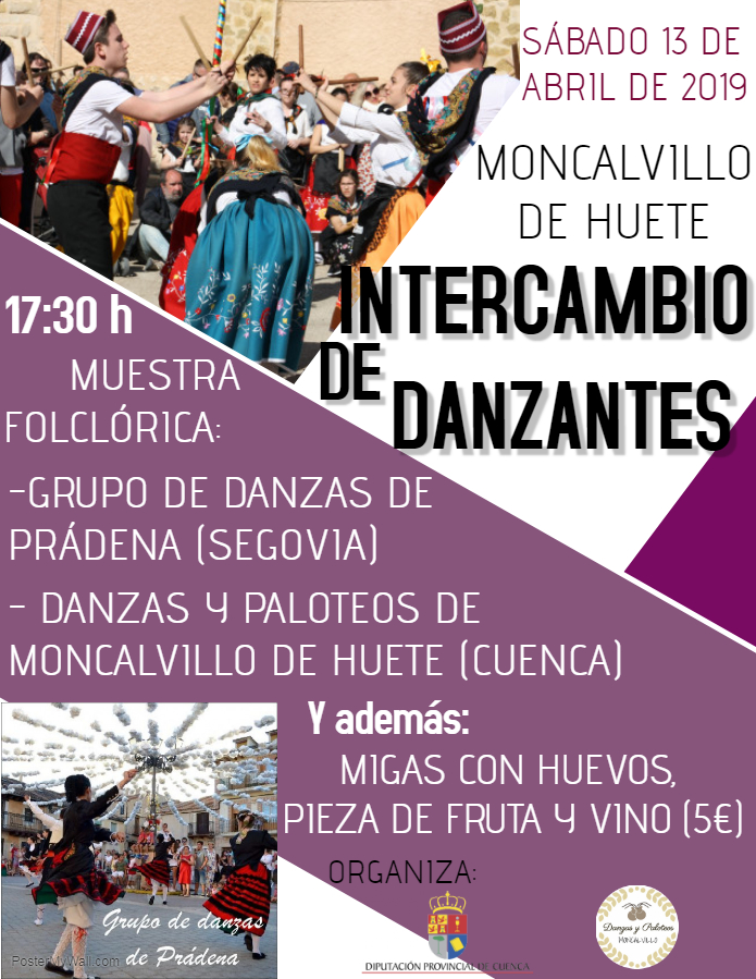 Moncalvillo de Huete celebra el sábado 13 de abril una Muestra Folclórica de Intercambio de Danzantes