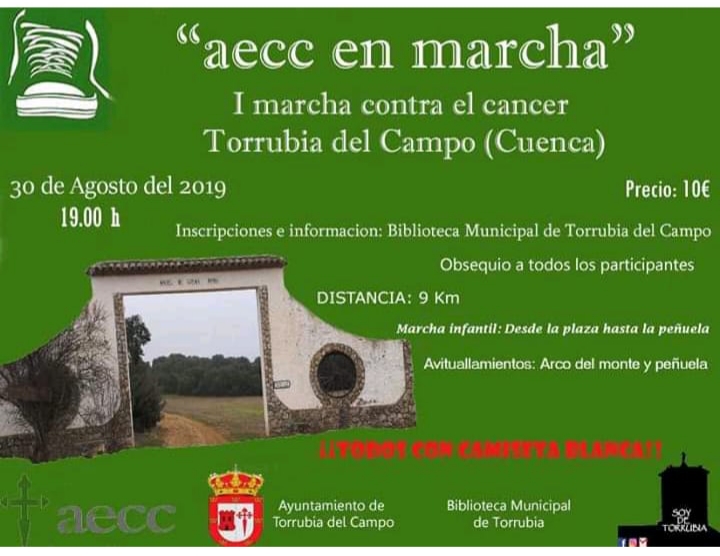 Torrubia del Campo celebrará una marcha benéfica a favor de la Asociación Española contra el Cáncer el 30 de Agosto
