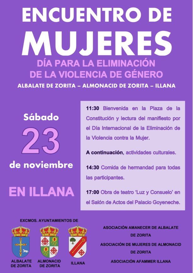 Albalate, Almonacid e Illana preparan un encuentro de mujeres contra la violencia de género