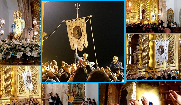 Horcajo de Santiago vive intensamente la noche del Vítor con gran devoción y emoción al paso del Estandarte