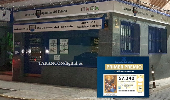 El sorteo Extraordinario del Niño deja un buen pellizco en Tarancón del gordo el 57342
