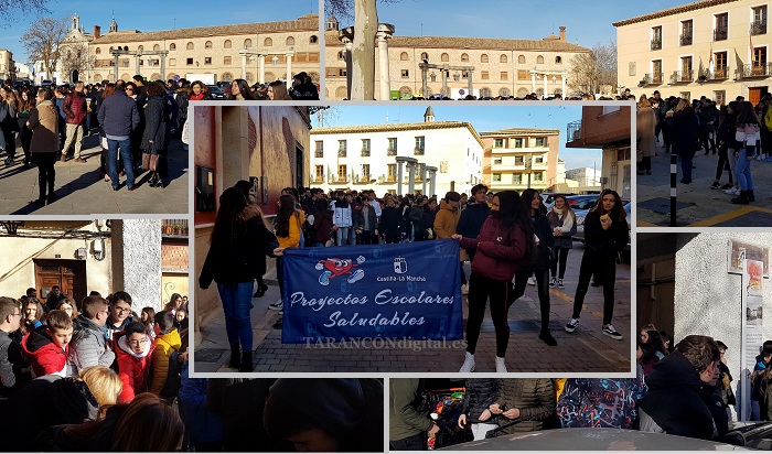 L@s alumn@s del IES La Hontanilla de Tarancón han realizado una marcha esta mañana bajo el lema «kilómetros de solidaridad»