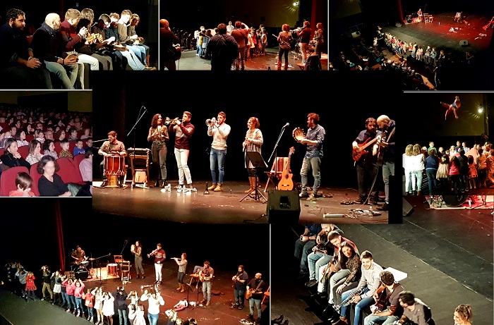 Zas!! Candil ofrecía anoche un concierto en el Auditorio Municipal de Tarancón con gran asistencia de público que logró casi completar el aforo