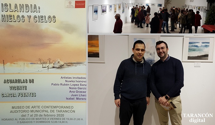 Vicente García Fuentes  muestra una exposición de acuarelas bajo el título «Islandia: Hielos y Cielos» en el Auditorio de Tarancón