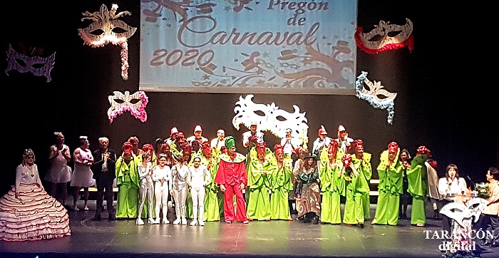 Arranca el Carnaval 2020 en Tarancón con un dinámico y brillante Pregón del grupo AdaptaT Tú que completó el aforo del Auditorio Municipal