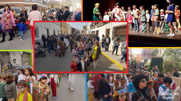 Los alumnos de Tarancón haciendo cantera para la fiesta “Ye-Yé”, plato fuerte del Carnaval en la localidad