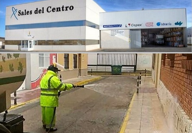 Sales del Centro de Tarancón dona 64.000 litros de desinfectante al Ayuntamiento y FCC para la limpieza de las calles del municipio