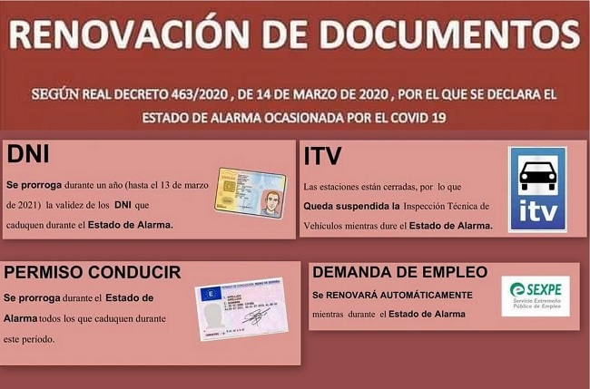 El Ayuntamiento de Tarancón recuerda que la renovación de distintos documentos se amplía por el Estado de Alarma
