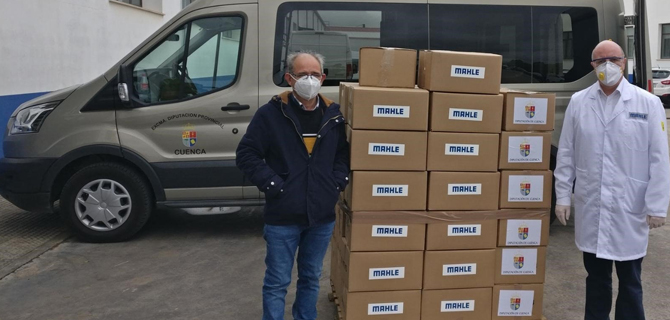 Desde Ceoe Cepyme Tarancón informan de la entrega de pantallas de protección que dona la Diputación Provincial