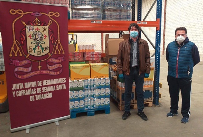 La Junta Mayor de Hermandades de Tarancón recauda 1.500 Kgs. de alimentos, pañales y productos de limpieza que entrega a Cáritas y San Vicente de Paúl