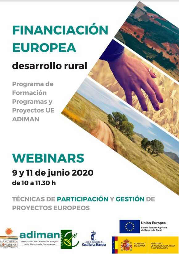 Adiman organiza dos seminarios online sobre técnicas de participación  y gestión de proyectos europeos