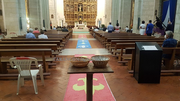 Tarancón celebra el Corpus Christi en el interior de la Iglesia Ntra. Sra. de la Asunción con toda solemnidad