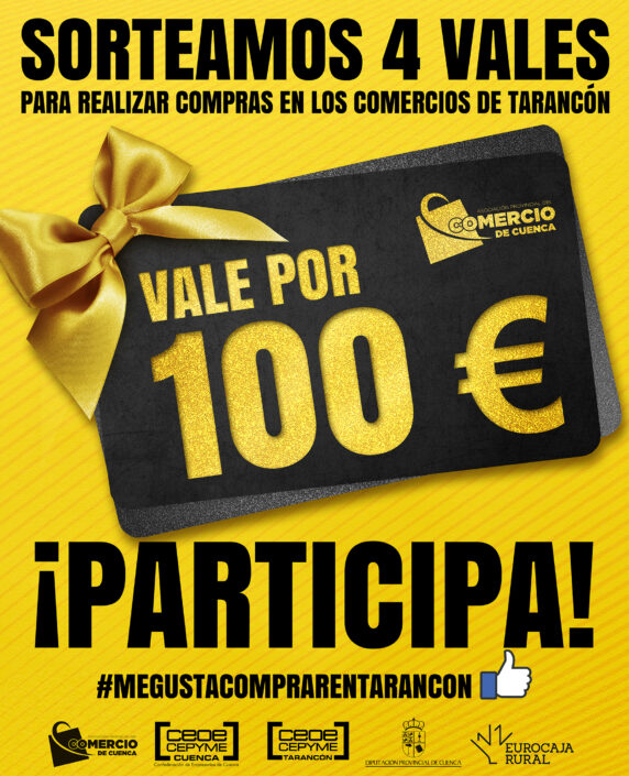 La Asociación de Comercio sigue con sus sorteos, esta vez en Tarancón, con vales de 100 euros