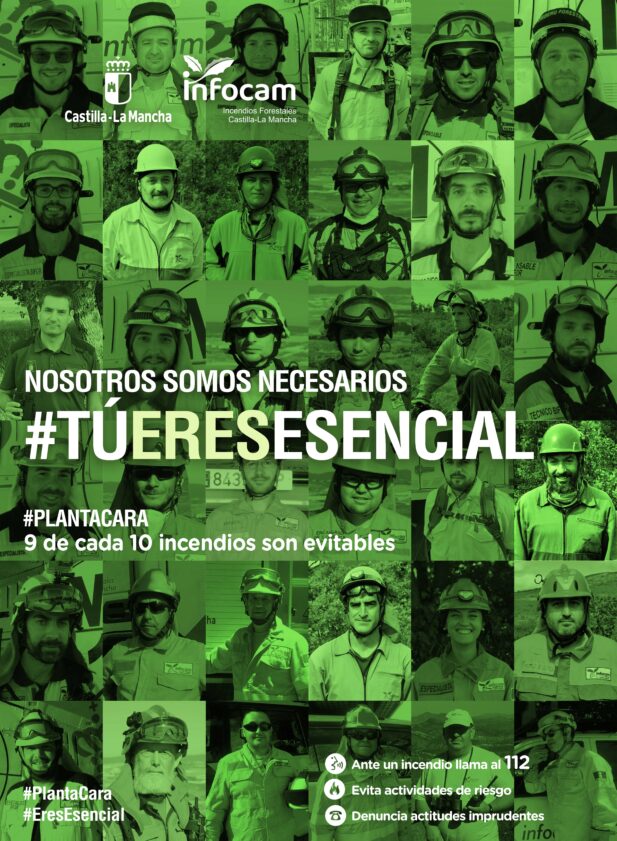 Castilla-La Mancha lanza la segunda fase de la campaña de sensibilización contra incendios forestales destacando la labor imprescindible de los integrantes del dispositivo INFOCAM