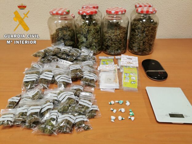 La Guardia Civil ha desmantelado dos puntos de venta de droga en la localidad de Mora