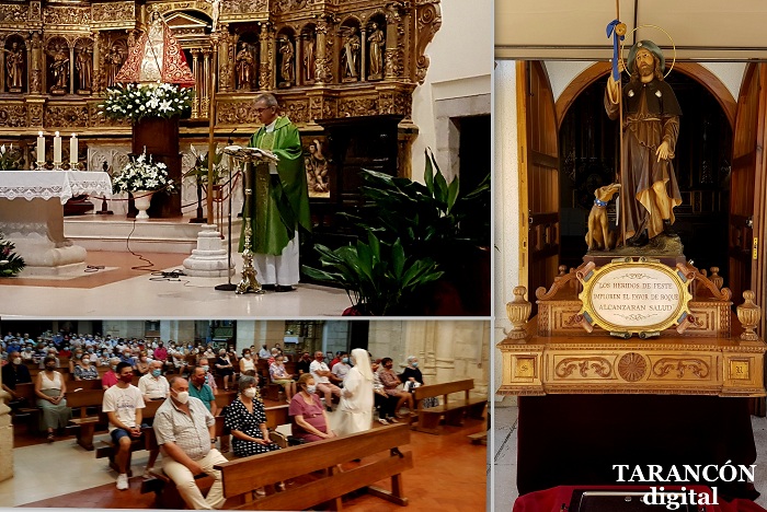 La festividad de San Roque en Tarancón se ha reducido este año a una eucaristía en su honor en la Iglesia Ntra. Sra. de la Asunción