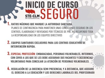 Por un comienzo de curso seguro: Hoy empieza el futuro de la Educación pública