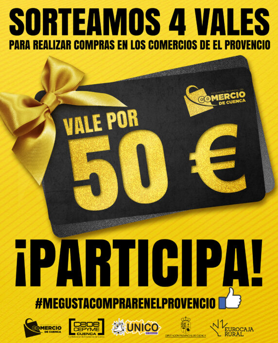 La Asociación de Comercio lanza un nuevo sorteo de 4 vales de 50 euros para comprar en El Provencio