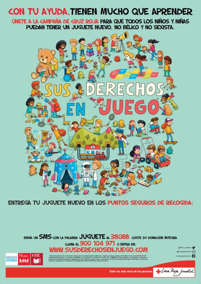 Cruz Roja Juventud necesita juguetes para 400 niños y niñas de la provincia