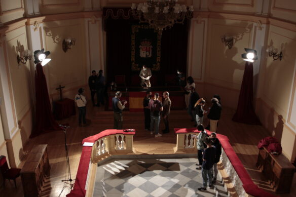 El Palacio Provincial acoge el rodaje de ‘Gibraltar’ un corto realizado por los alumnos de Bellas Artes de Cuenca