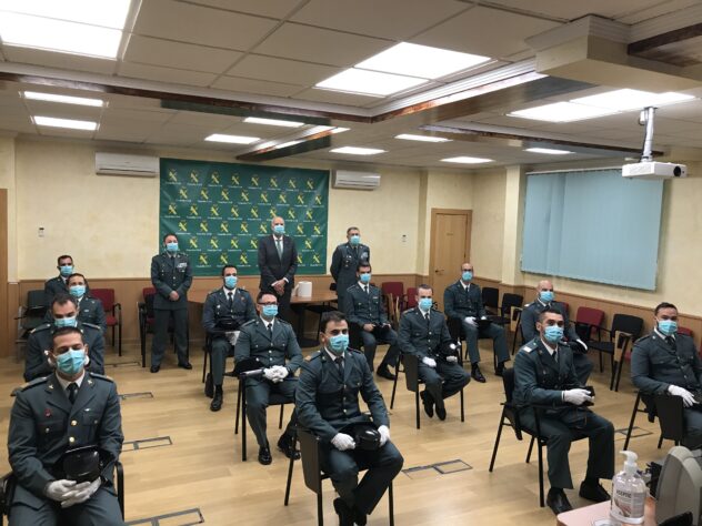 El subdelegado del Gobierno en Cuenca da la bienvenida a los nuevos suboficiales en la Comandancia de la Guardia Civil