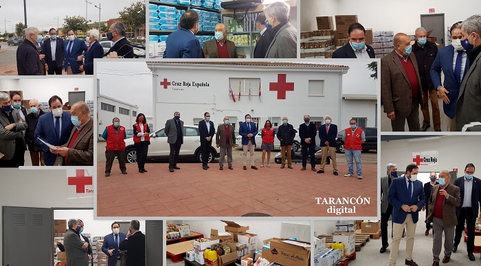 Paco Nuñez Presidente del PP en la región ha visitado hoy las instalaciones de Cruz Roja en Tarancón