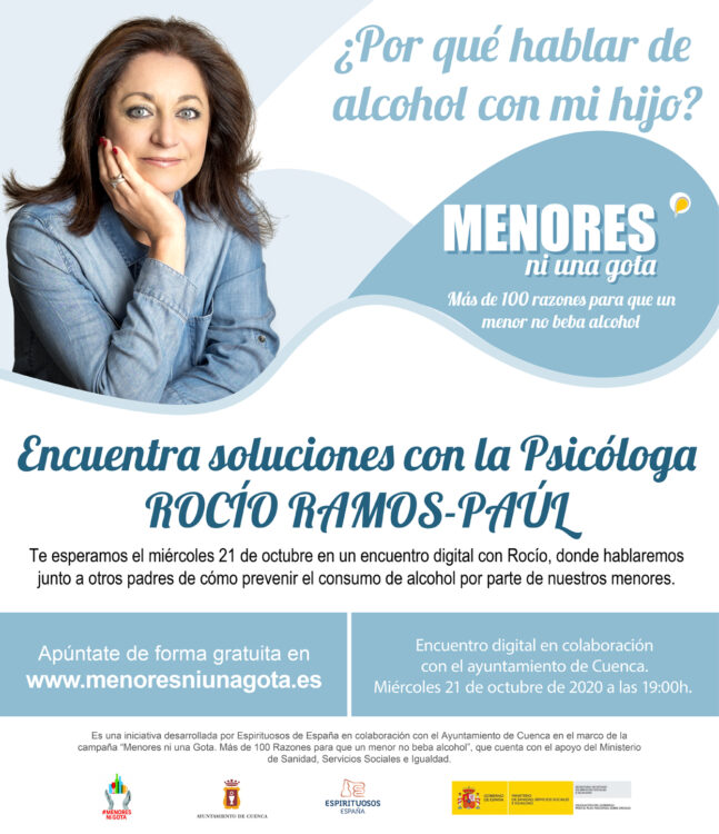 Encuentro virtual con familias el próximo 21 de octubre, con la psicóloga y educadora Rocío Ramos-Paúl que ya estuvo en Tarancón el año pasado