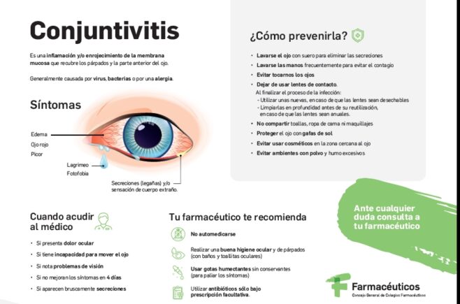 Los farmacéuticos lanzan una serie de consejos para prevenir la conjuntivitis otoñal