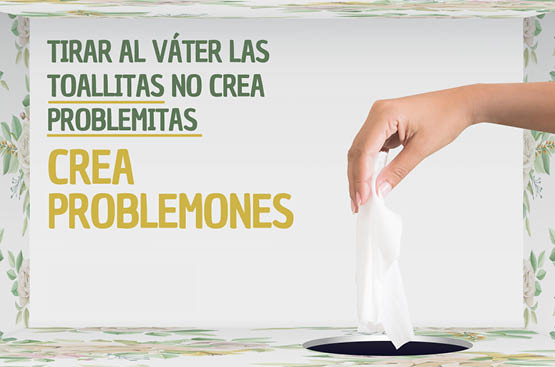 Aquona lanza una campaña de concienciación sobre los problemas que producen en las redes de saneamiento las mascarillas, bastoncitos y toallitas