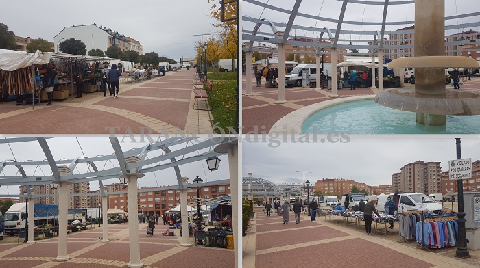 Poca afluencia de puestos y público en el primer día de mercadillo en Tarancón tras las 7 semanas de restricciones