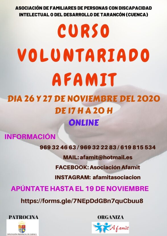 Afamit de Tarancón pone en marca el curso de voluntariado este año en la modalidad on line