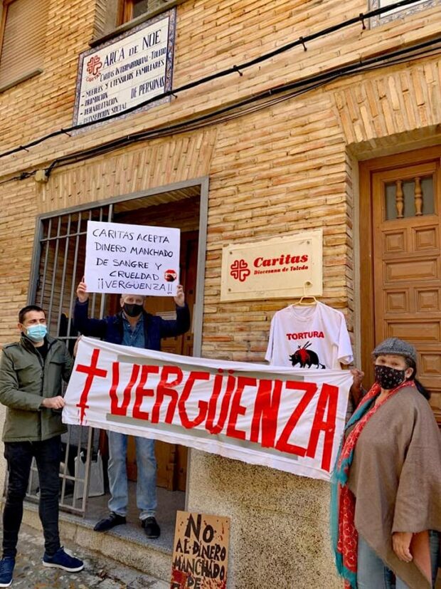 Coordinadora Castilla-La Mancha Antitaurina se posiciona ante el Festival Taurino por Campaña de Navidad a favor de Cáritas Toledo