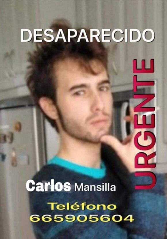 Preocupación en Tarancón por la desaparición de Carlos Mansilla un joven de la localidad que fue visto por última vez esta mañana