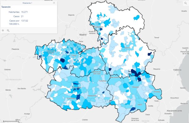 Tarancón aumenta ligeramente el número de nuevos contagios por Covid en la Semana del 23 al 29 de noviembre y son 21 según los datos que facilita sanidad