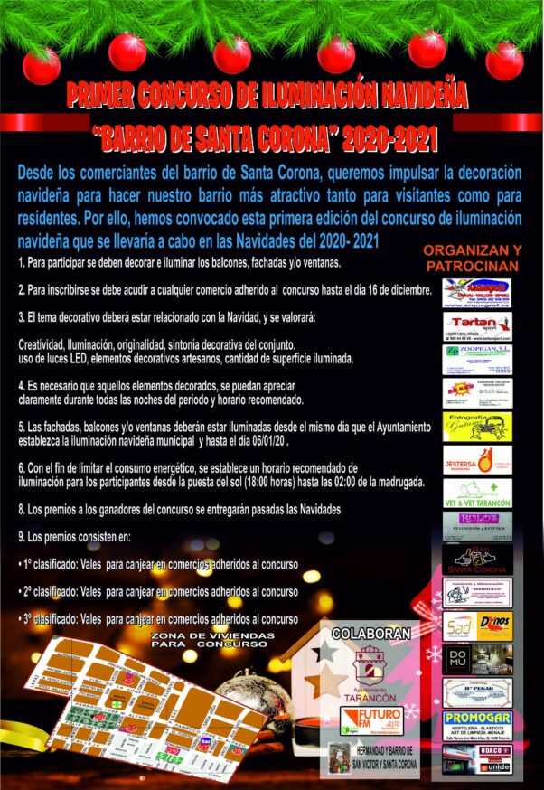 Los comercios del Barrio de Santa Corona de Tarancón organizan el I concurso de iluminación navideña 2020-2021