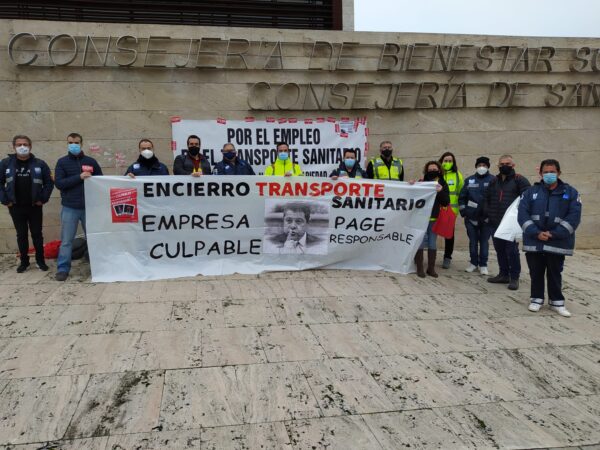 Los/as delegados/as de CCOO de la UTE Ambulancias Cuenca levantan el encierro en Sanidad