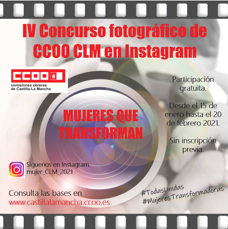 CCOO CLM convoca el IV Concurso de Fotografía “Mujeres que transforman” y anima a la ciudadanía a la participación