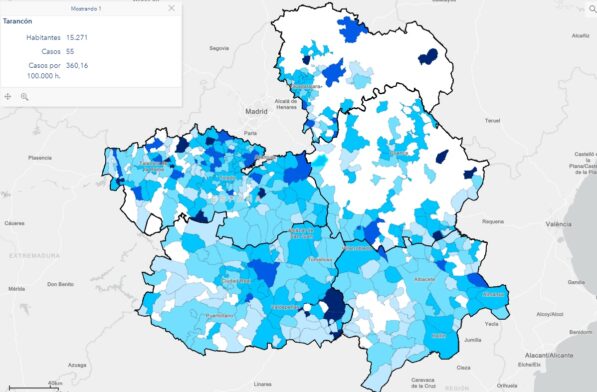 Tarancón registra 55 nuevos contagios por Covid en la semana 5 del 1 al 7 de febrero, 21 menos que la semana anterior, sigue la tendencia a la baja