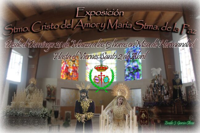 La Iglesia de San Víctor y Santa Corona de Tarancón expone desde hoy y hasta el 2 de Abril las imágenes del Crísto del Amor y María Santísima de la Paz