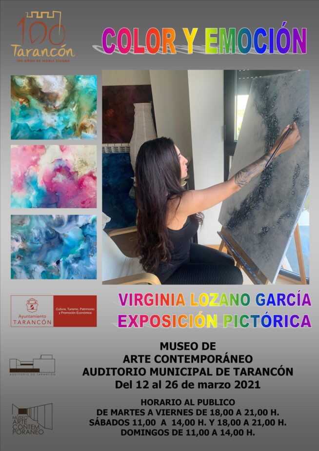 El Auditorio de Tarancón acoge la exposición pictórica «Color y Emoción» de Virginia Lozano del 12 al 26 de Marzo