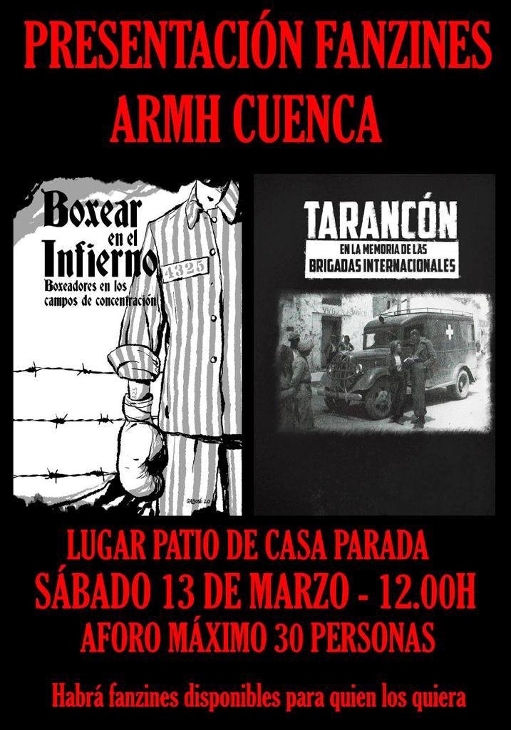 La Casa Parada acoge este sábado la presentación de Fanzines organizada por la Asociación para la Recuperación de la Memoria Histórica de Cuenca