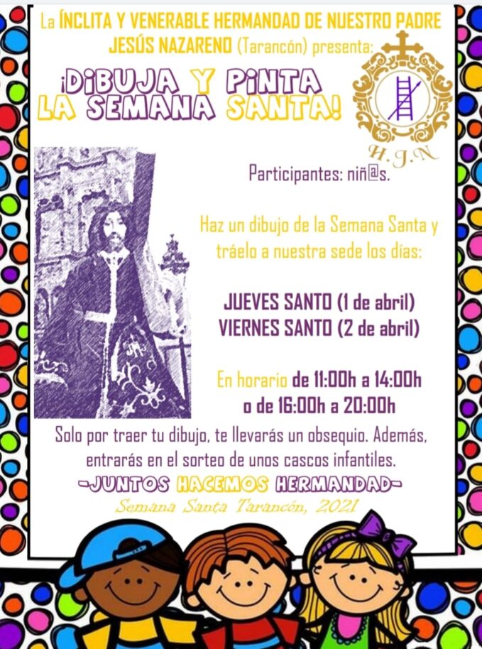 La Hdad. Ntro. Padre Jesús Nazareno de Tarancón organiza el concurso de pintura «Dibuja y Pinta nuestra Semana Santa»