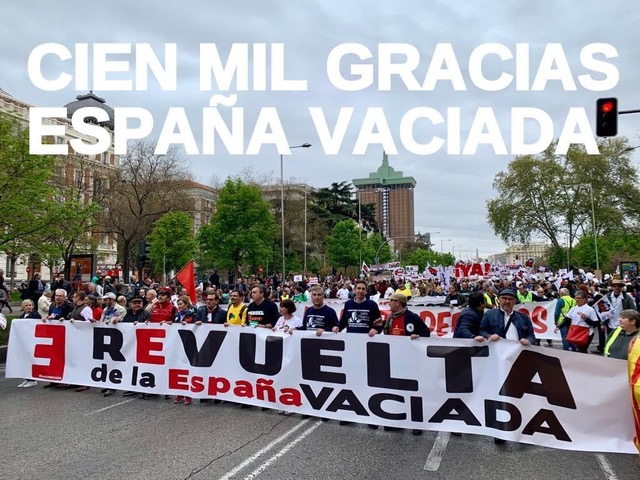 2º Aniversario de la Revuelta de la España Vaciada, conmemorando la histórica manifestación celebrada el 31 de marzo de 2019 en Madrid.