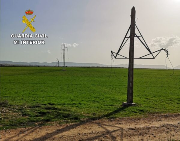 Desarticulada una banda criminal dedicada al robo de cobre en la provincia de Toledo