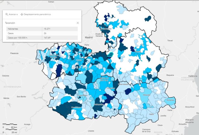 Tarancón reduce ligeramente el número de nuevos contagios en la semana del 19 al 25 de abril, y se sitúa con 26 casos Covid frente a los 32 de la semana anterior