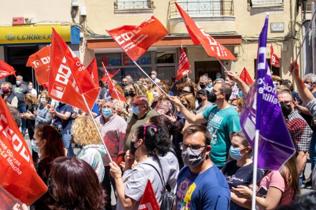 Almadén se vuelca en apoyo de los 15 trabajadores de la Limpieza municipal, que luchan por mantener sus empleos
