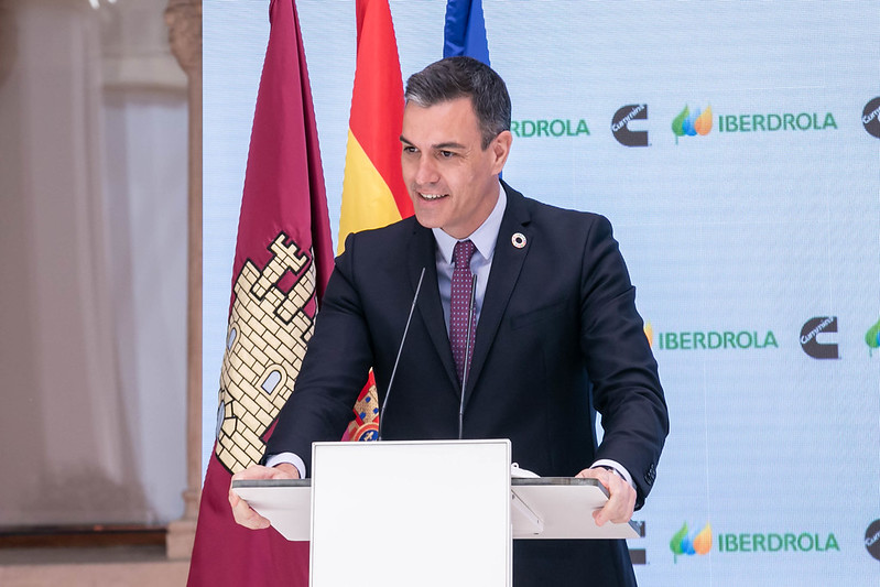 Sánchez subraya la apuesta de España por convertirse en el polo industrial europeo del hidrógeno verde