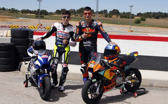 La sensación del Mundial de Moto2, Raúl Fernández, pasa una jornada entrenando en el DR7 de Tarancón