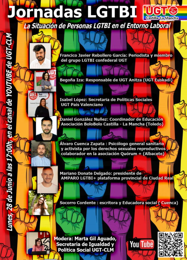 UGT CLM abordará en un encuentro digital la situación de las personas LGTBI en el entorno laboral