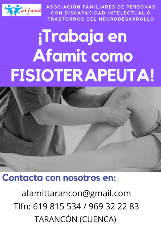 Afamit de Tarancón necesita cubrir un puesto de Fisioterapeuta
